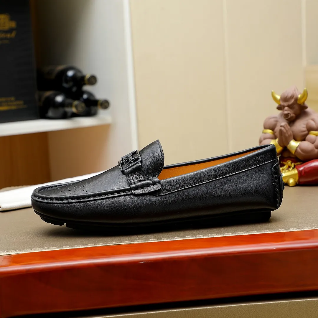 Men's shoes 💰360 🕷🕷【HERMES】The same style as Hermès counters🇨🇳Classic slip-on shoes 1:1 mold opening💯Original quality🍓Using imported first-layer cowhide🍅Pigskin lining🌶🌶Super high-end men's leather shoes🇨🇳Solid and stable, very special🍇 Color, code number 38-44 (customized at 45.46)...